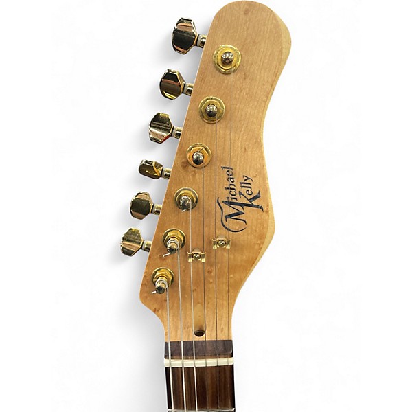 Used Michael Kelly MK60 Burl Ultra Natural Burl Solid Body Electric Guitar