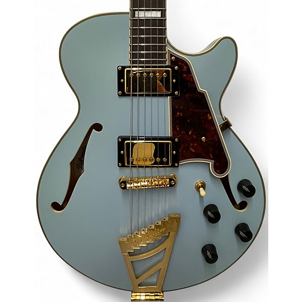 Used D'Angelico DLX SSTP LIGHT BLUE Hollow Body Electric Guitar