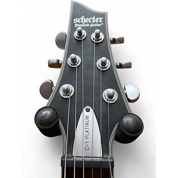 Used Schecter Guitar Research C-1 ELITE DIAMOND Translucent Black Solid Body Electric Guitar