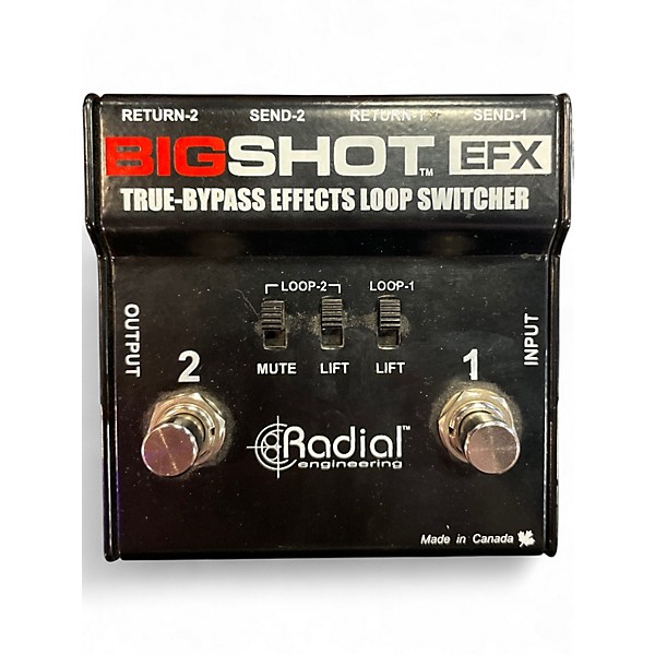 Used Radial Engineering Bigshot True Bypass FX Loop Switcher Pedal