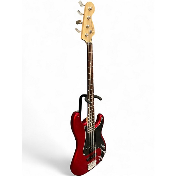 Used Squier Affinity Precision Bass Candy Apple Red Electric Bass Guitar