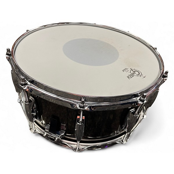 Used Gretsch Drums 6.5X14 BLACK NICKEL OVER STEEL Black Drum