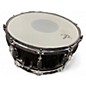 Used Gretsch Drums 6.5X14 BLACK NICKEL OVER STEEL Black Drum