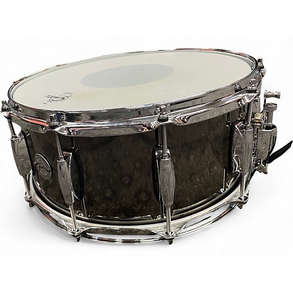 Used Gretsch Drums 6.5X14 BLACK NICKEL OVER STEEL Black Drum