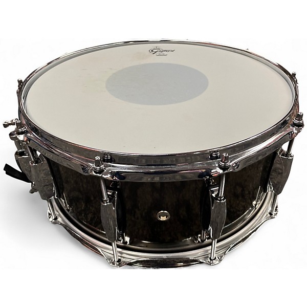 Used Gretsch Drums 6.5X14 BLACK NICKEL OVER STEEL Black Drum