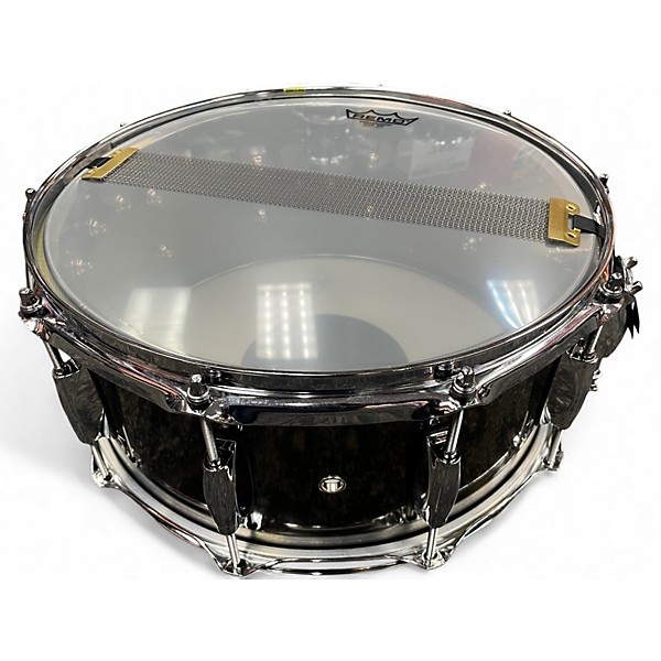 Used Gretsch Drums 6.5X14 BLACK NICKEL OVER STEEL Black Drum