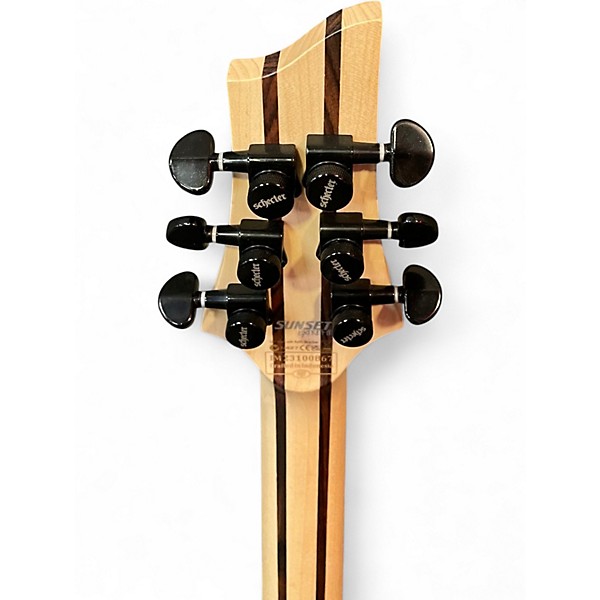 Used Schecter Guitar Research Sunset 6 Extreme Scarlet Burst Solid Body Electric Guitar