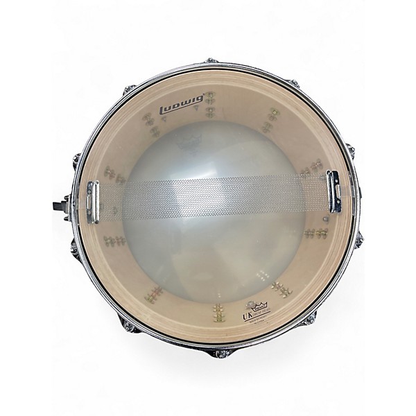 Used Ludwig 7X14 "The Brick" Epic Series 20 Ply Birch Aqua Burst Drum