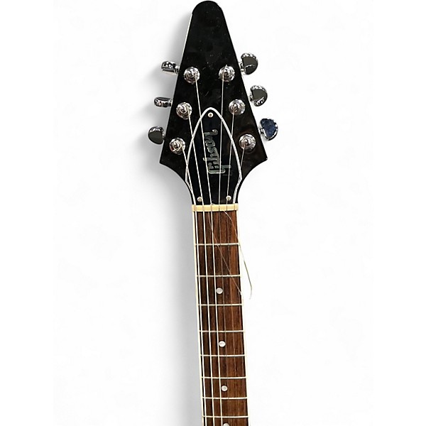 Used 2023 Gibson 70's flying v mirror pickguard  Black Solid Body Electric Guitar