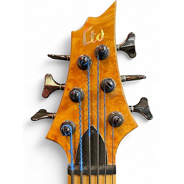 Used ESP LTD RB1006 6 String Honey Natural Electric Bass Guitar