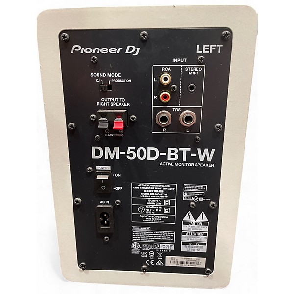 Used Pioneer DJ DM-50D-BT-W Powered Monitor