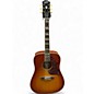 Used Epiphone Hummingbird inspired by gibson Cherry Sunburst Acoustic Electric Guitar thumbnail