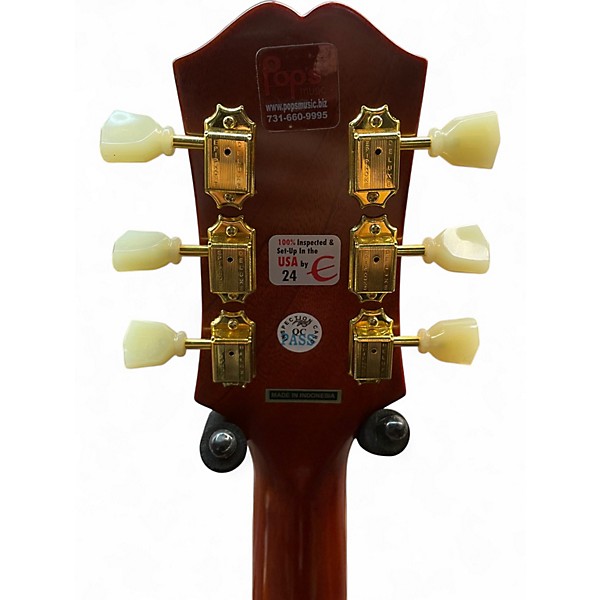 Used Epiphone Hummingbird inspired by gibson Cherry Sunburst Acoustic Electric Guitar