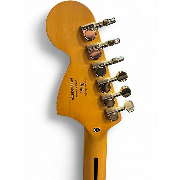 Used Squier Standard Stratocaster Black Solid Body Electric Guitar