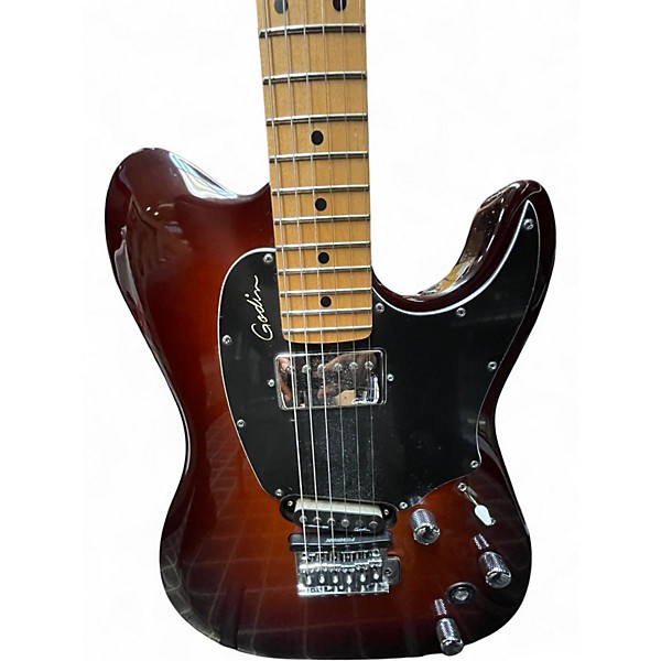 Used Godin Session Custom 2 Tone Sunburst Solid Body Electric Guitar