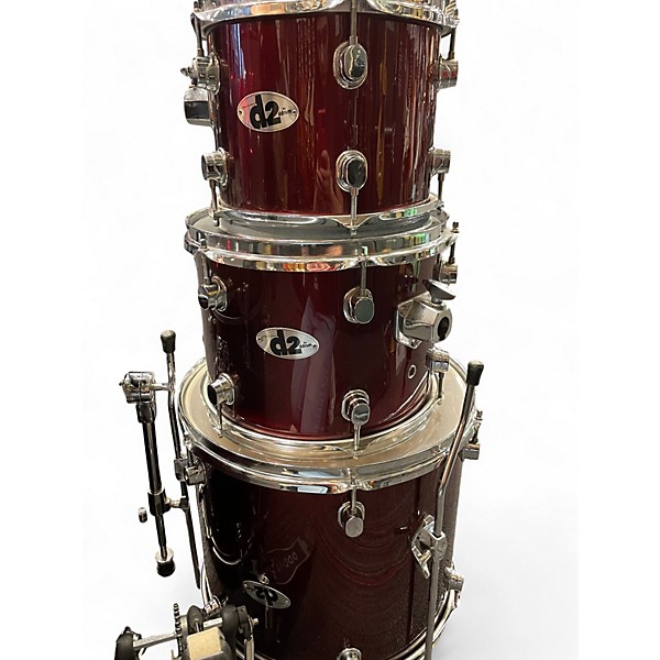 Used ddrum 4 Piece D2 Maroon Drum Kit