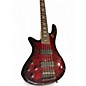 Used Schecter Guitar Research Diamond Passive Custom Active 5 String Left Handed Dark Cherry Burst Electric Bass Guitar