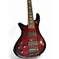 Used Schecter Guitar Research Diamond Passive Custom Active 5 String Left Handed Dark Cherry Burst Electric Bass Guitar
