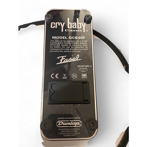 Used Dunlop GCB95F Crybaby Classic Wah With Fasel Inductor Effect Pedal