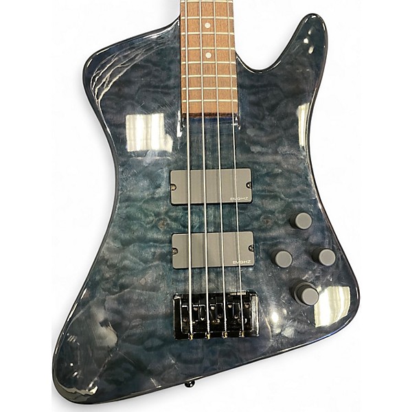 Used Spector Rex brown 4 string Blue Electric Bass Guitar