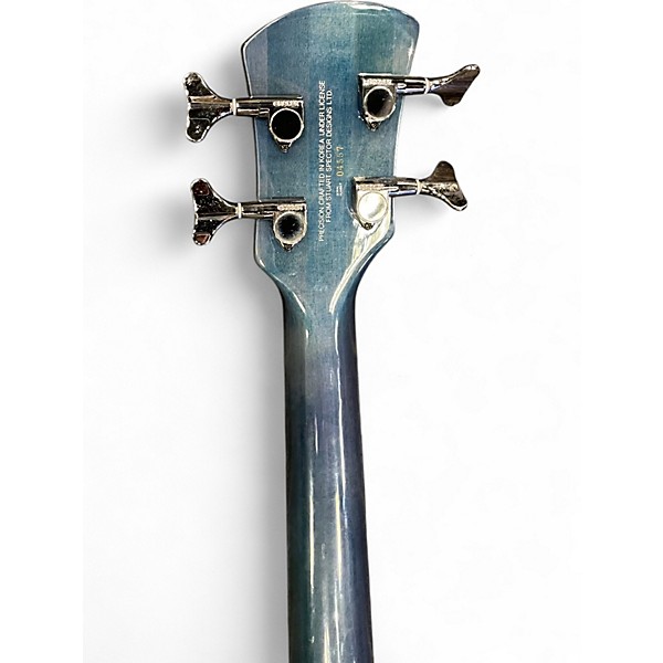 Used Spector Rex brown 4 string Blue Electric Bass Guitar