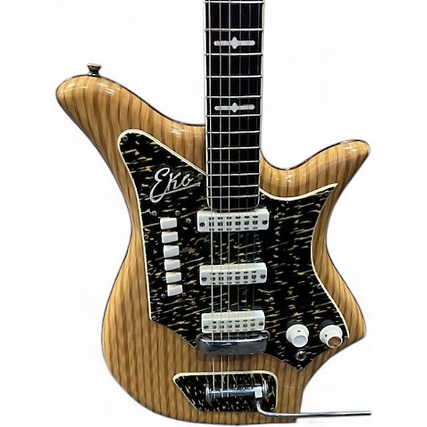 Vintage 1960s EKO 500 Natural Solid Body Electric Guitar