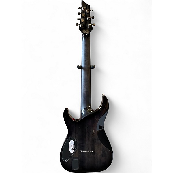 Used Schecter Guitar Research Hellraiser HYBRID C7 Trans Black Solid Body Electric Guitar