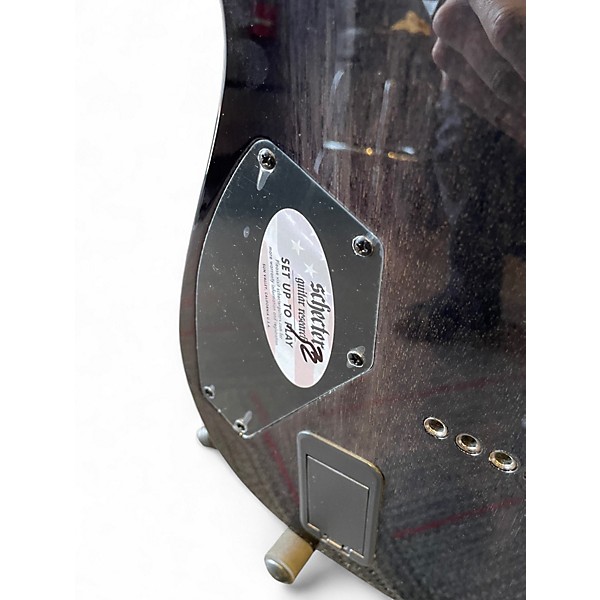 Used Schecter Guitar Research Hellraiser HYBRID C7 Trans Black Solid Body Electric Guitar