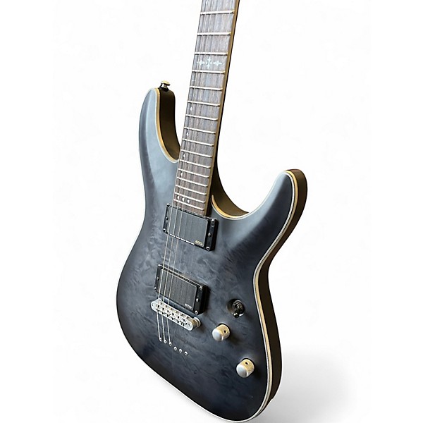 Used Schecter Guitar Research C1 Platinum Trans Black Solid Body Electric Guitar