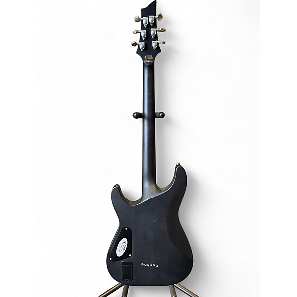 Used Schecter Guitar Research C1 Platinum Trans Black Solid Body Electric Guitar