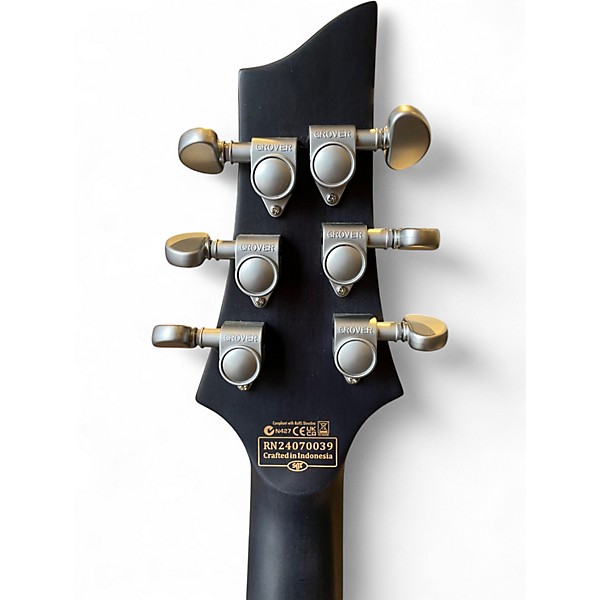 Used Schecter Guitar Research C1 Platinum Trans Black Solid Body Electric Guitar