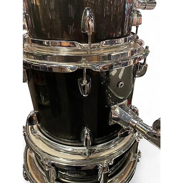 Used SPL 5 Piece 5-PIECE ACOUSTIC DRUM KIT Black Drum Kit