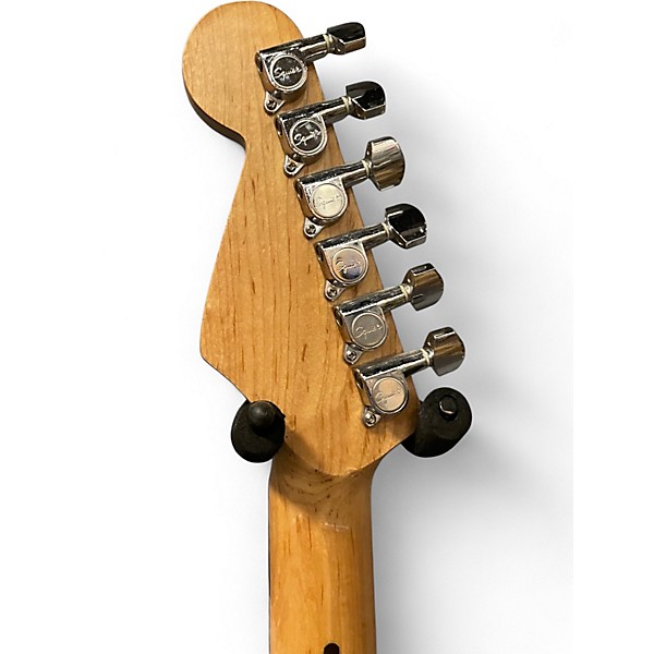 Used Squier STRAT BLACK Solid Body Electric Guitar