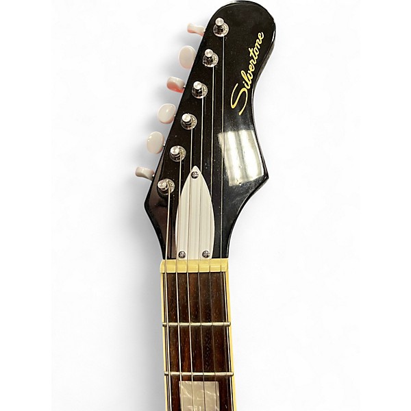 Used Silvertone 1478  BLACK Solid Body Electric Guitar