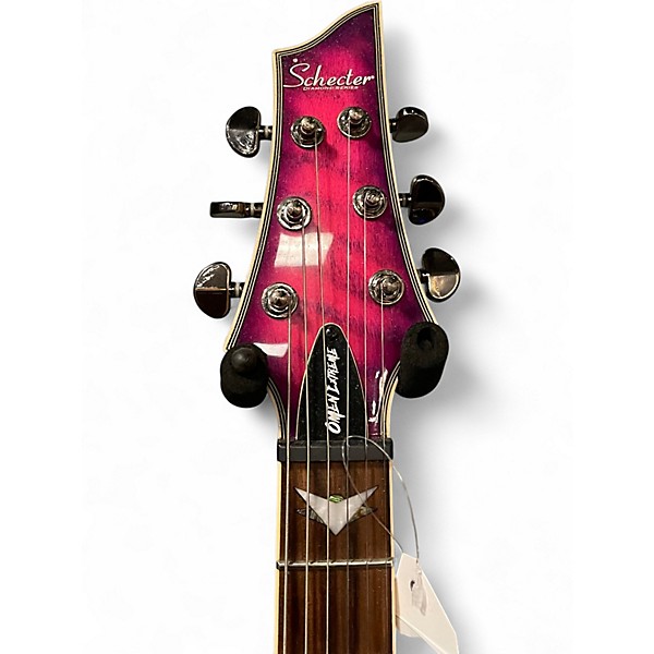 Used Schecter Guitar Research Omen Extreme 6 PINK Solid Body Electric Guitar