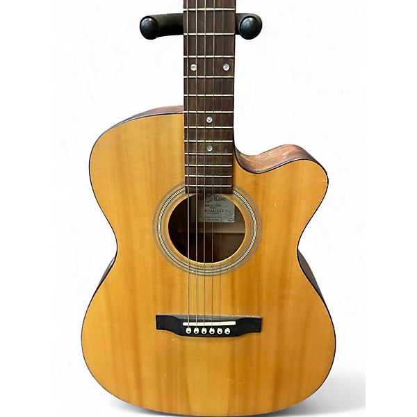 Used Recording King rom-06-cfe4 Natural Acoustic Electric Guitar