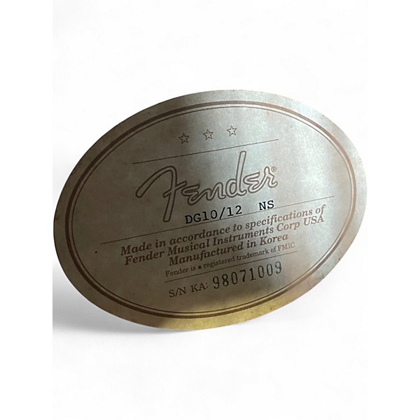 Used Fender CD100-12 Natural 12 String Acoustic Guitar