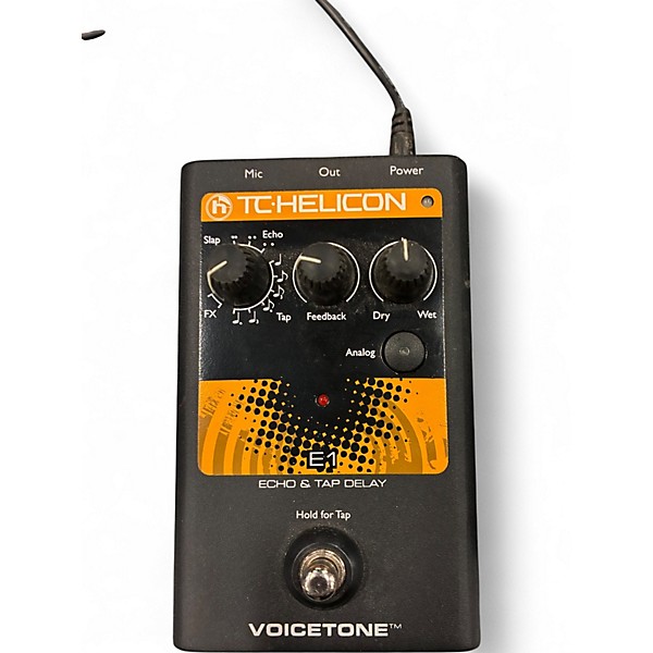 Used TC Helicon VoiceTone E1 Vocal Echo and Delay Pedal Effect Pedal