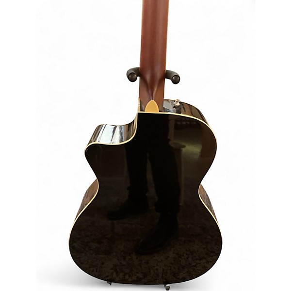 Used Fender Kingman Acoustic Electric Bass Black Acoustic Bass Guitar