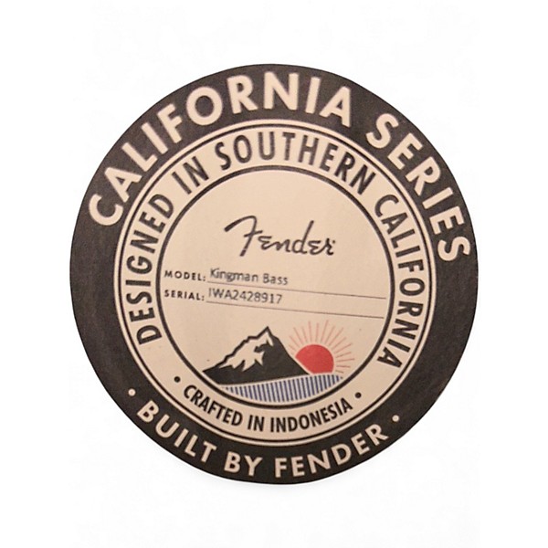 Used Fender Kingman Acoustic Electric Bass Black Acoustic Bass Guitar