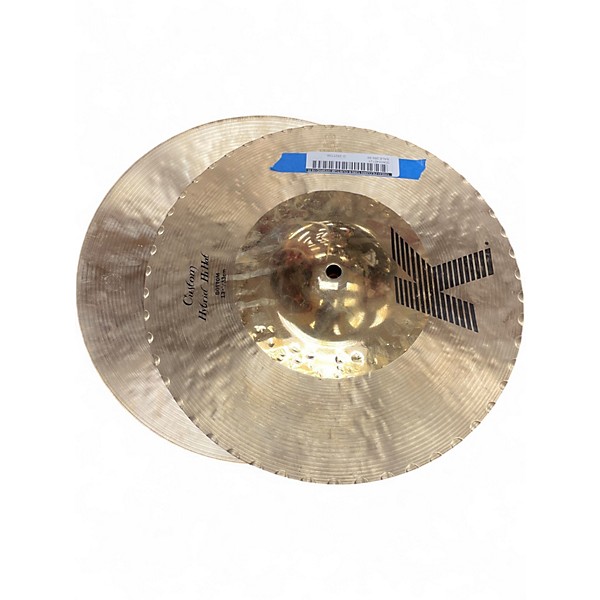 Used Zildjian 13in K Custom Hybrid Hi Hat Pair Cymbal