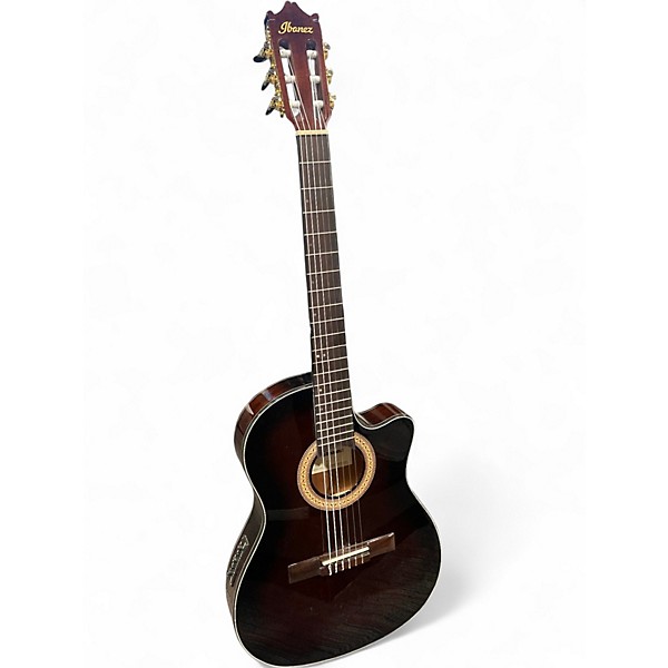 Used Ibanez GA35TCEDVS Mahogany Classical Acoustic Electric Guitar