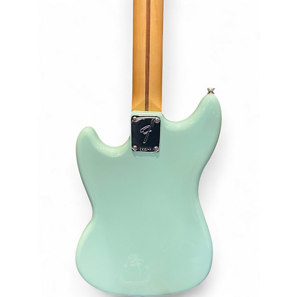 Used Fender Mustang Bass Surf Green Electric Bass Guitar