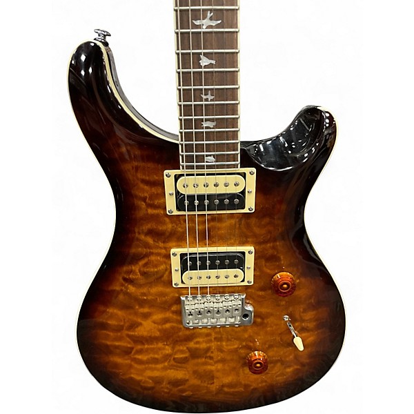 Used PRS CUSTOM 24 QUILTED Amber Solid Body Electric Guitar