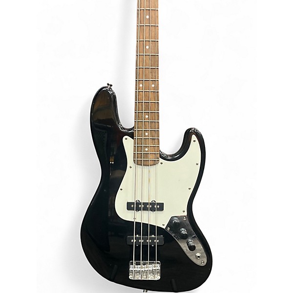 Used Squier Jazz Bass Black Electric Bass Guitar