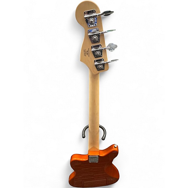 Used Squier Vintage Modified Jaguar Bass Metallic Orange Electric Bass Guitar