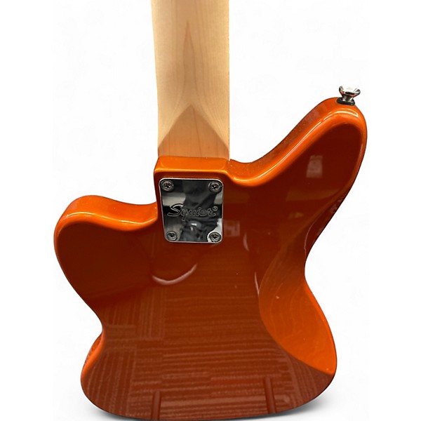 Used Squier Vintage Modified Jaguar Bass Metallic Orange Electric Bass Guitar
