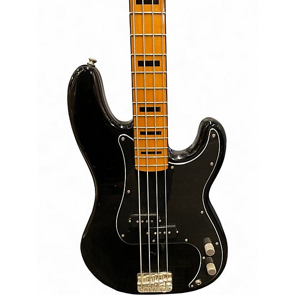 Used Squier Classic Vibe 1970S Precision Bass Black Electric Bass Guitar
