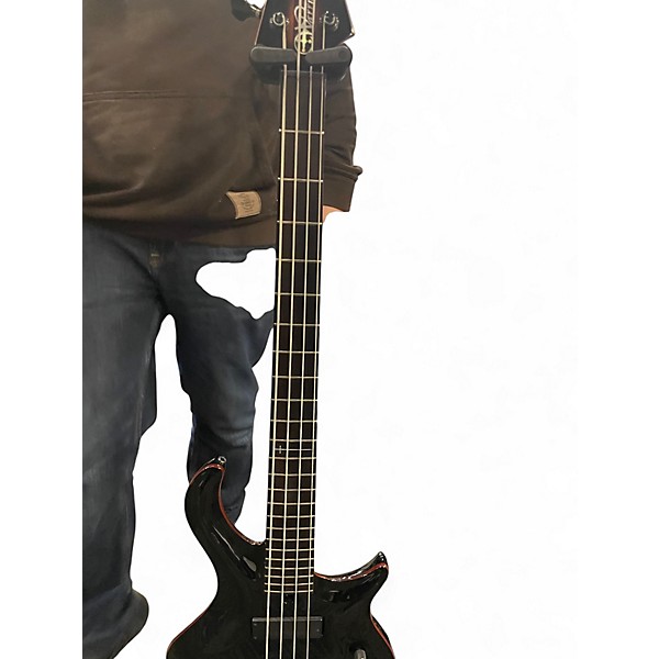 Used Warrior DM Custom Black Electric Bass Guitar