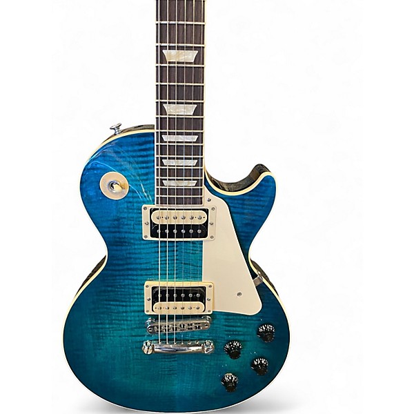 Used 2022 Gibson Les Paul Traditional Pro V Flame Top Ocean Water Perimeter Solid Body Electric Guitar